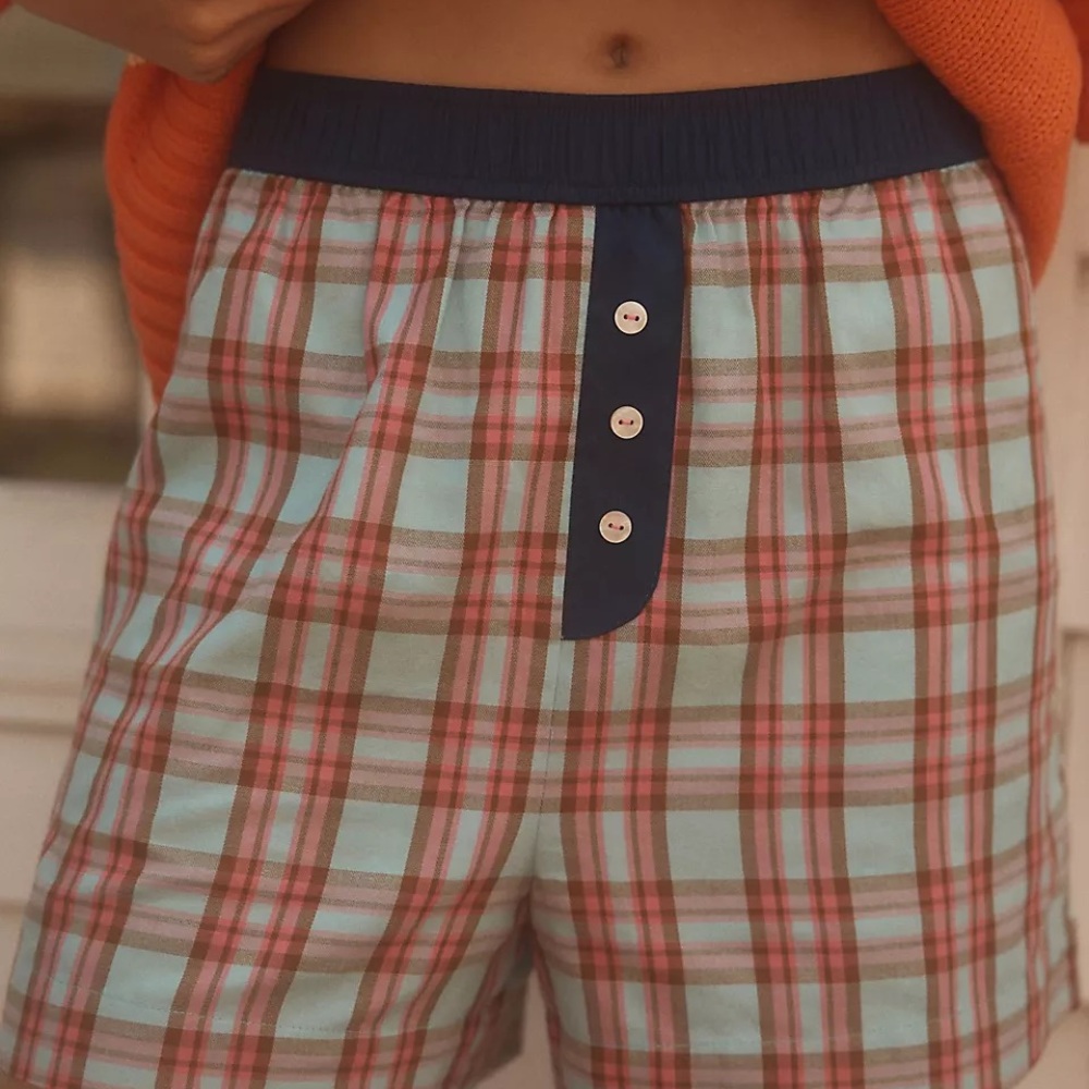 Anthropologie The Wren Flannel Boxer Shorts by LyreBird